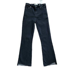 FRAME Le Crop Mini Boots Jeans RAW NWT Step Hem Jeans Size 25 Black